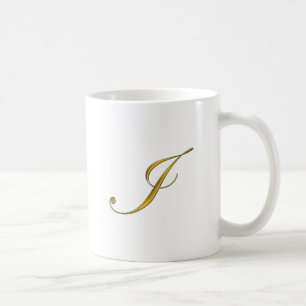 Gold Monogramm I Kaffeetasse