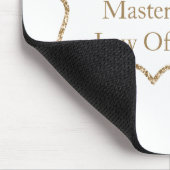 Gold Monogramm Initiale Name Weißgold Trend  Mousepad (Ecke)