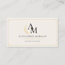 Gold Monogramm Minimalist Modern Professionell Ges