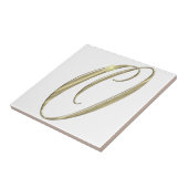 Gold-Monogramm-O-Initialen Fliese (Seite)