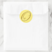 Gold Monogramm O Umschlag Siegel Label Aufkleber (Tasche)
