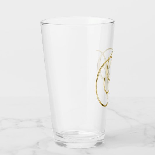 Gold Monogramm P-Glas Glas (Rechts)