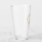 Gold Monogramm Q Glas (Rechts)