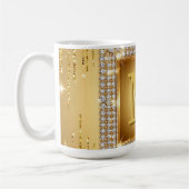 ✨ Gold Monogramm Rahmen mit individuellem Namensde Kaffeetasse (Links)