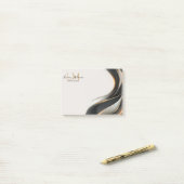 Gold Monogramm-Schriftname Professional Post-it Klebezettel (Auf Schreibtisch)