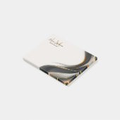 Gold Monogramm-Schriftname Professional Post-it Klebezettel (angewinkelt)