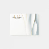 Gold Monogramm-Schriftname Professional Post-it Klebezettel (Vorderseite)