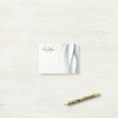 Gold Monogramm-Schriftname Professional Post-it Klebezettel (Auf Schreibtisch)