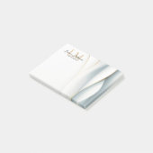 Gold Monogramm-Schriftname Professional Post-it Klebezettel (angewinkelt)