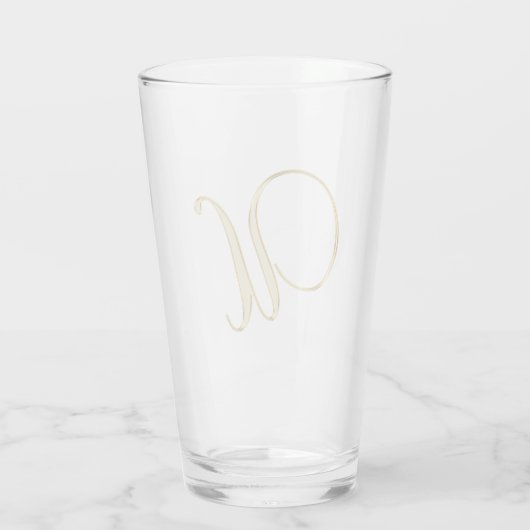 Gold Monogramm U Glas (Rückseite)