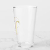 Gold Monogramm U Glas (Links)