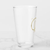 Gold Monogramm U Glas (Rechts)