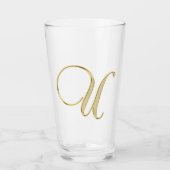 Gold Monogramm U Glas (Vorderseite)