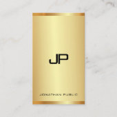 Gold-Monogramm-Visitenkarten für Luxusgüter sehen Visitenkarte (Vorderseite)