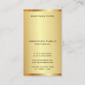 Gold-Monogramm-Visitenkarten für Luxusgüter sehen Visitenkarte (Rückseite)