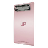 Gold Monogramm-Vorlage für Personalisierte Rose Mini Klemmbrett (Gewinkelt2)