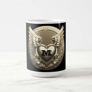 Gold Monogramm Vorlage Kaffeetasse