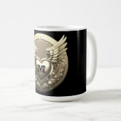 Gold Monogramm Vorlage Kaffeetasse (VorderseiteRechts)