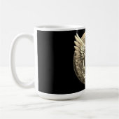 Gold Monogramm Vorlage Kaffeetasse (Links)