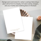 Gold Monogramm weißer Hintergrund für Vellum Overl Einladung