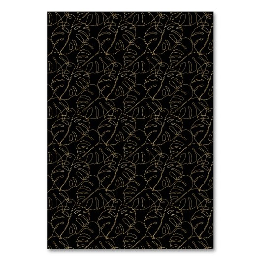 Gold Monstera Blatt Hochzeit danke Ihnen Table Car (Rückseite)