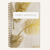 Gold Monstera Softcover Journal mit Links Notizblock (Vorderseite)