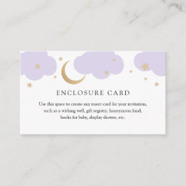 Gold Moon and Purple Clouds Enclosure Card Begleitkarte