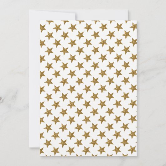 Gold Moon and Stars Baby Dusche Einladung (Rückseite)