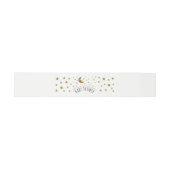 Gold Moon and Stars Baby Dusche Einladungsbanderole (Flach)