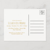 Gold Moon and Stars Baby Shower Einladung (Rückseite)