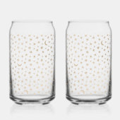 Gold Moon and Stars Night Sky Dosenglas (Vorderseite)