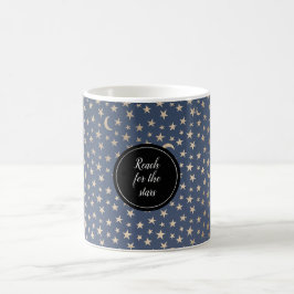Gold Moon and Stars Night Sky Kaffeetasse