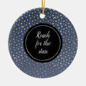 Gold Moon and Stars Night Sky Keramik Ornament (Vorne)