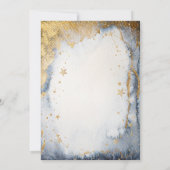 Gold Moon Girl Watercolor Gold Stars Sweet 16 Einladung (Rückseite)