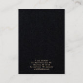 Gold Moon Phase Zodiac Necklace Display Holder Visitenkarte (Rückseite)