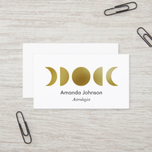 Gold Moon Phases Astrologie Yoga Holistic Healer B Visitenkarte
