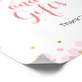 Gold Moon rosa Sternkarten und Geschenke Zeichen Poster (Ecke)