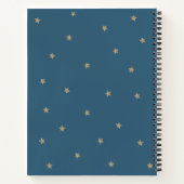 Gold Moon & Stars Navy Blue Baby Shooting Guest Bo Notizblock (Rückseite)