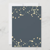 Gold Moon & Stars Navy Blue Bat Mitzvah Einladung (Rückseite)
