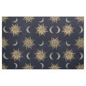 Gold Moon Sun Mandala Blue Night Sky Pattern Stoff (Fat Quarter (45,7 x 55,9 cm))