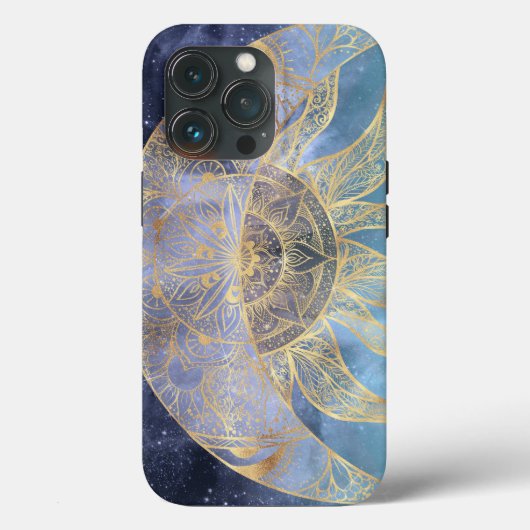 Gold Moon Sun Mandala Celestial Design Case-Mate iPhone Hülle (Rückseite)