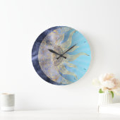 Gold Moon Sun Mandala Celestial Design Große Wanduhr (Zuhause)