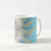 Gold Moon Sun Mandala Celestial Design Kaffeetasse (VorderseiteRechts)