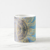 Gold Moon Sun Mandala Celestial Design Kaffeetasse (Mittel)