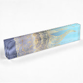 Gold Moon Sun Mandala Celestial Design Namensplakette
