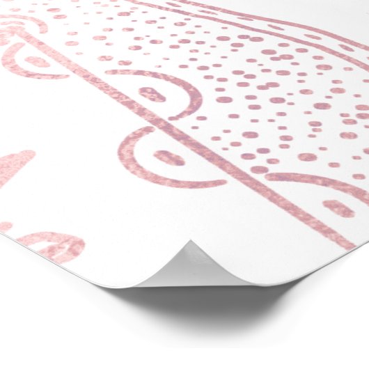 Gold Moon Sun Mandala Celestial Design Poster (Ecke)