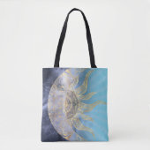 Gold Moon Sun Mandala Celestial Design Tasche (Vorderseite)