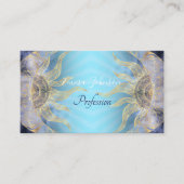 Gold Moon Sun Mandala Celestial Design Visitenkarte (Vorderseite)