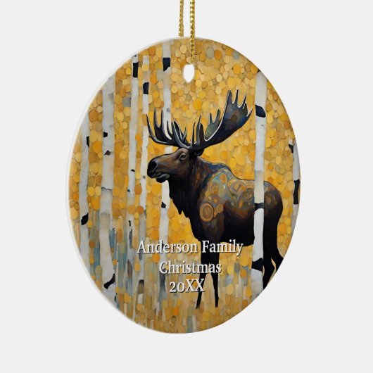 Gold Moose Keramik Ornament (Rechts)