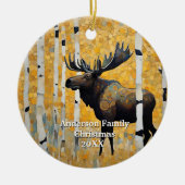 Gold Moose Keramik Ornament (Vorne)